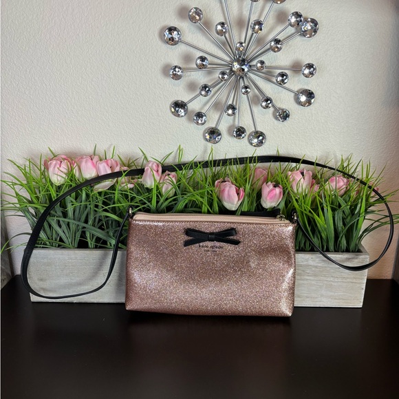 Kate spade ♠️ gold glitter crossbody handbag - Picture 12 of 16